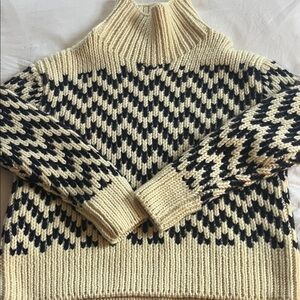 Jil Sander Off-White Rib Turtleneck